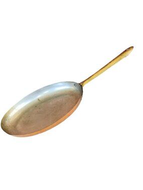 Vintage Oval Copper FISH Saute Pan 3 Rivet Brass Handle Made in Portugal